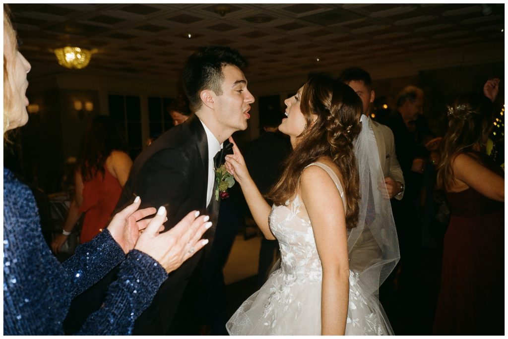 The couple dances at the Riverview Room