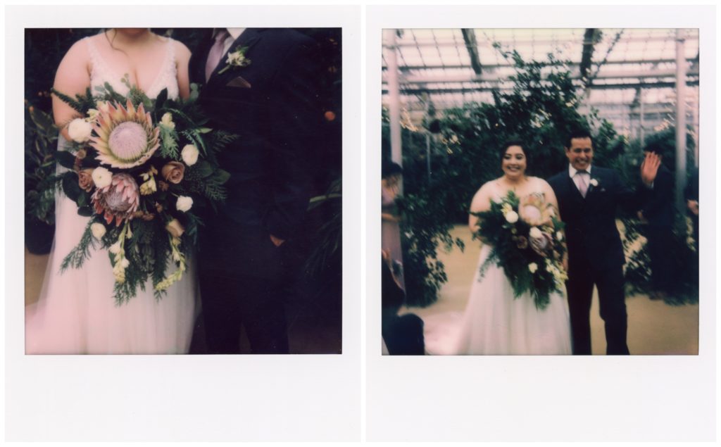 Polaroid wedding photos