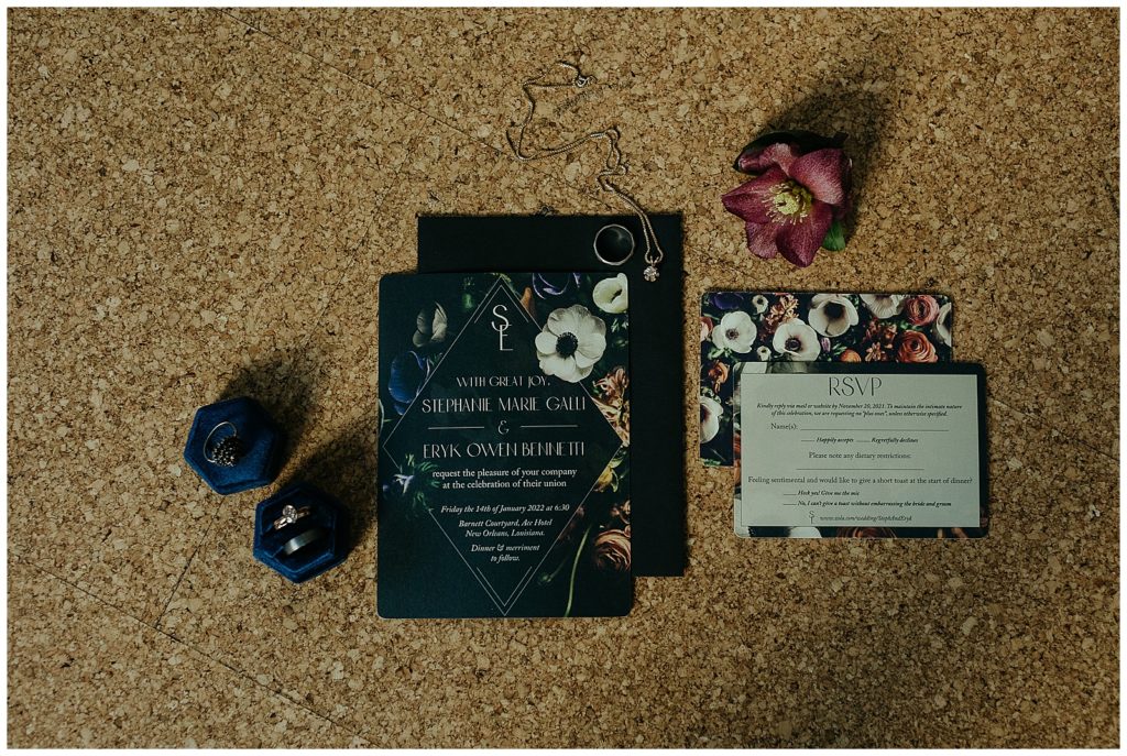 wedding invitation and details