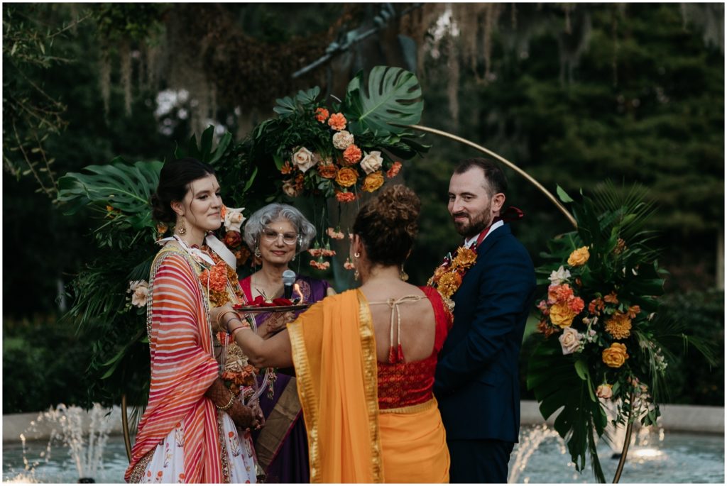 Andres and Tiffany's mothers officiate their Indian and Colombian wedding ceremony.