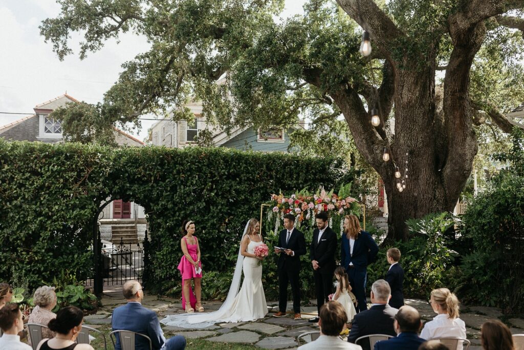 wedding ceremony at the mazant in new orleans