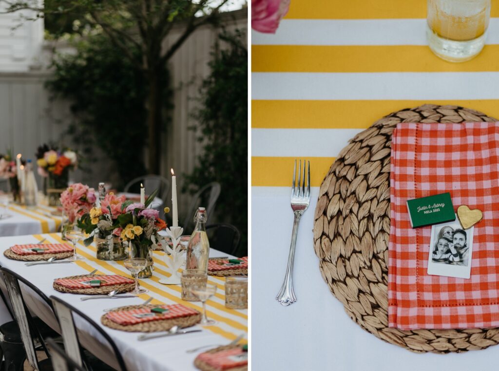 colorful intimate wedding reception at the mazant in new orleans