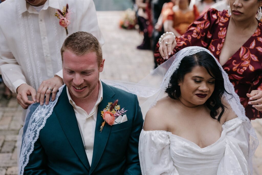 couple during filipino wedding ceremony