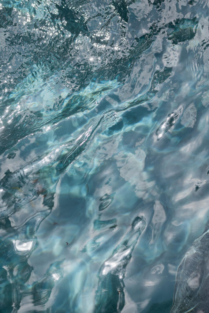Water rippling through a pool 